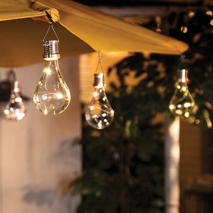 Gerson Everlasting Glow Clear Edison Bulb 5.5 In. H. x 2.75 In. Dia. Solar Light