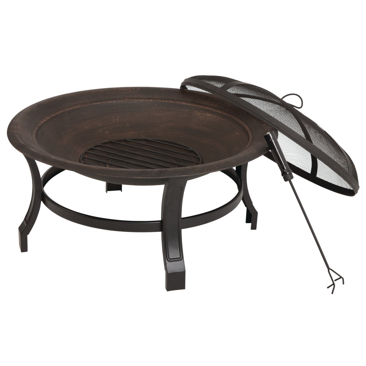 Outdoor Expressions 30 In. Antique Bronze Round Steel Fire Pit