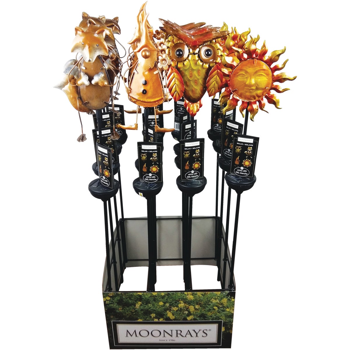 Moonrays Garden Friends Metal & Glass 27 In. H. Solar Stake Light