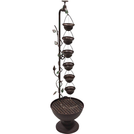 Alpine 11 In. W. x 38 In. H. x 10 In. L. Metal Hanging Cup Fountain