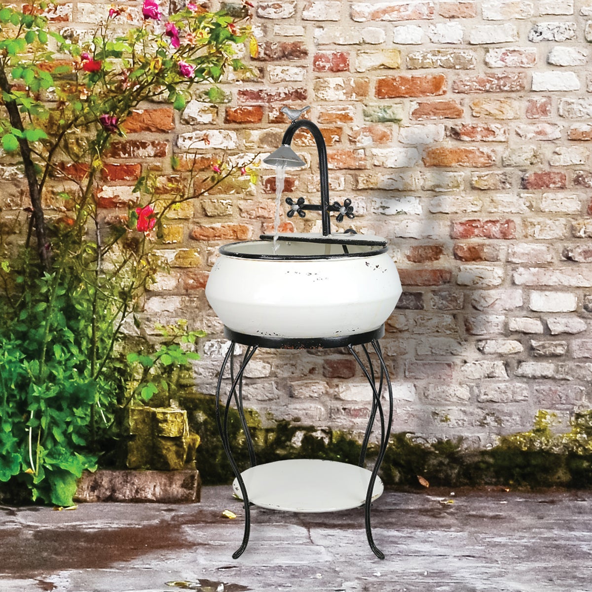 Alpine 16 In. W. x 32 In. H. x 16 In. L. Iron Vintage Sink Fountain