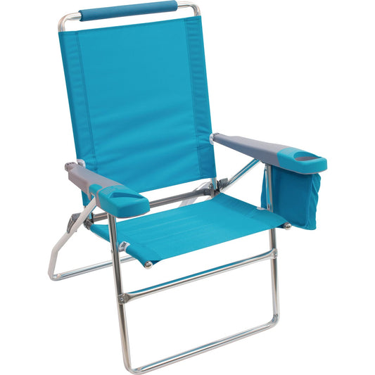 Rio Brands 4-Position Aluminum Folding Beach Chair with Cooler