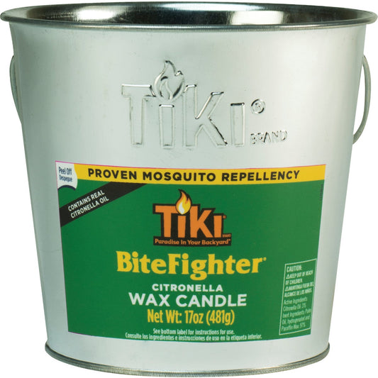 Tiki BightFighter 17 Oz. 1-Wick Metal Citronella Bucket