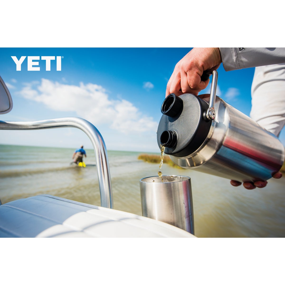 Yeti Rambler 1 Gal. Silver Stainless Steel Insulated Tumbler