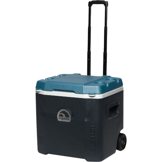 Igloo Maxcold Quantum 52 Qt. Roller Cooler, Blue