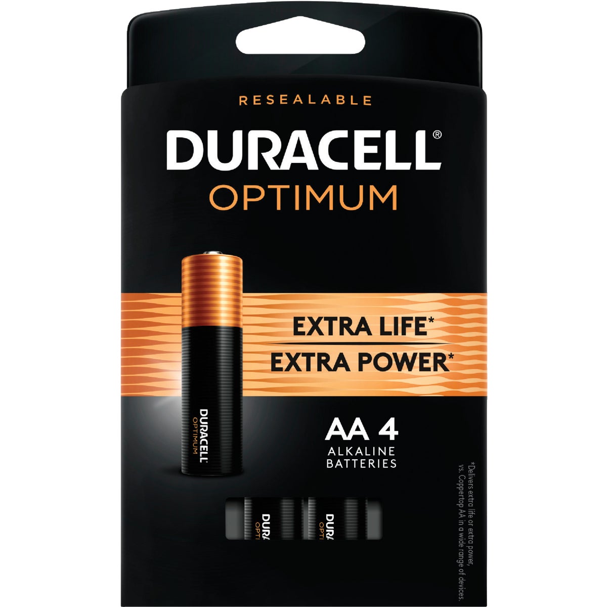 Duracell Optimum AA Alkaline Battery (4-Pack)