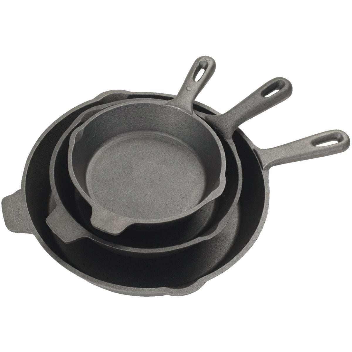 Bayou Classic Cast Iron Skillet Set (6 In., 8 In., 10 In.)