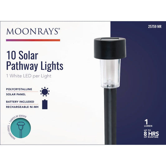 Moonrays Black Plastic Solar Path Light (3-Pack)