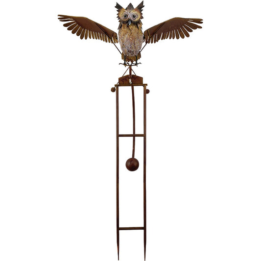 Red Carpet Studios 44 In. H. Rustic Metal Large Owl Rocker Ornament