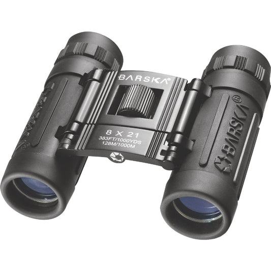 Barska 8 X 21 Gray Rubber-Coated Binoculars