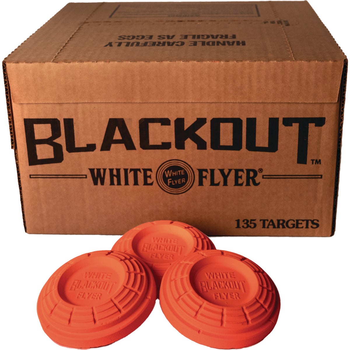 White Flyer Blackout Orange Clay Target (135-Pack)