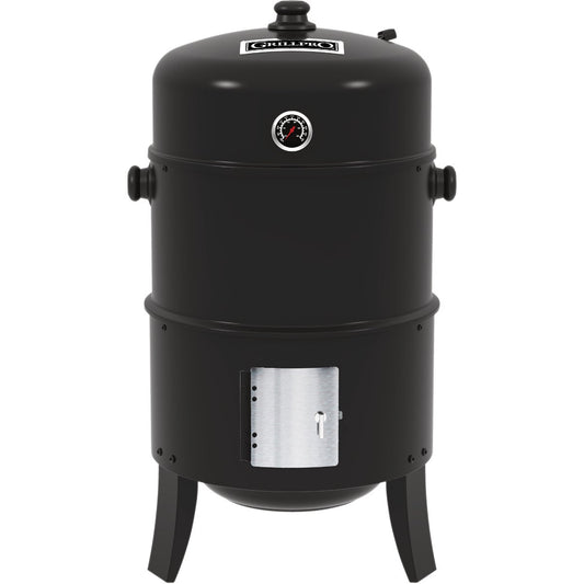 GrillPro 16 In. 400 Sq. In. Upright Traditional Water Charcoal/Pellet Smoker