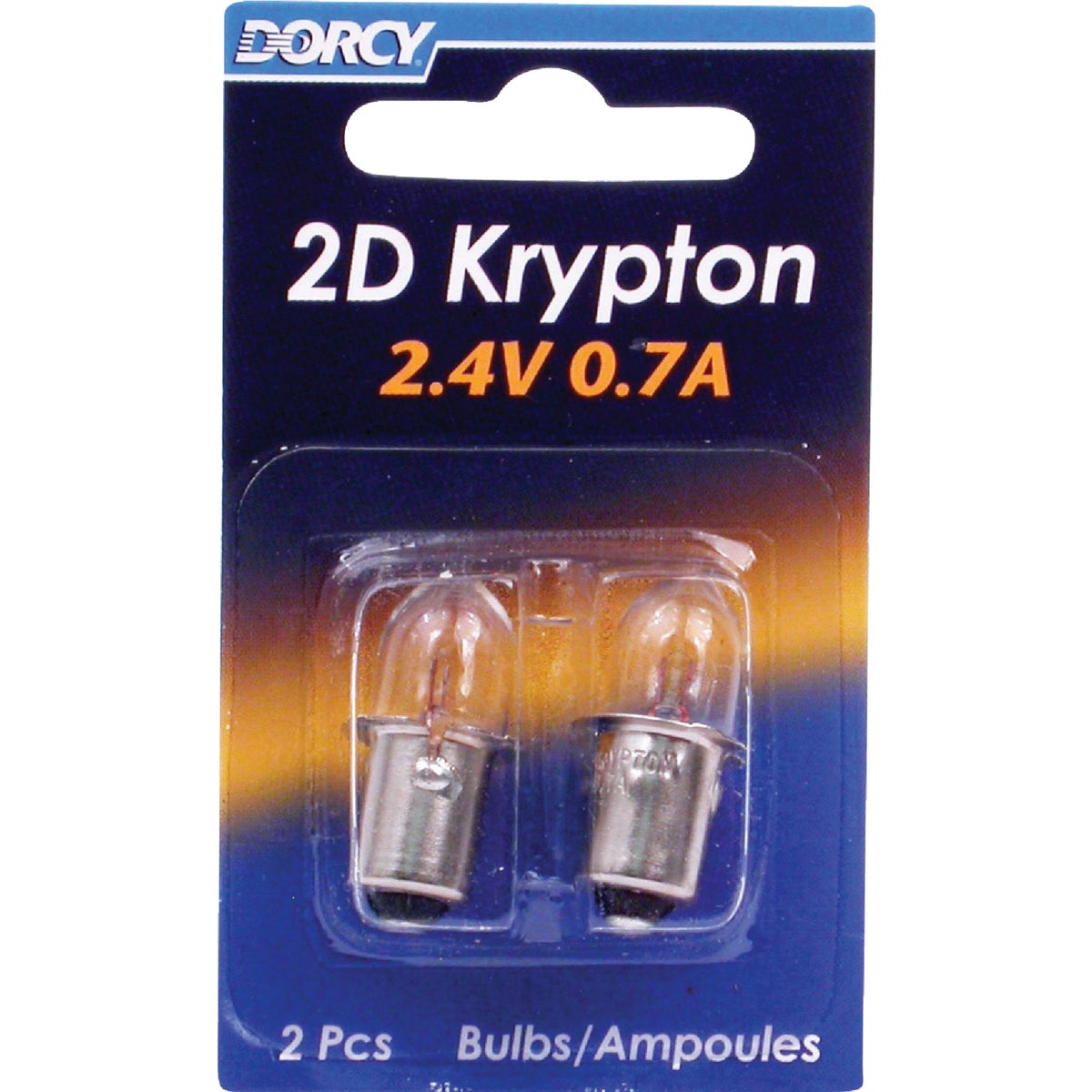 Dorcy 2D Krypton 2.4V 0.7A Flashlight Bulb (2-Pack)