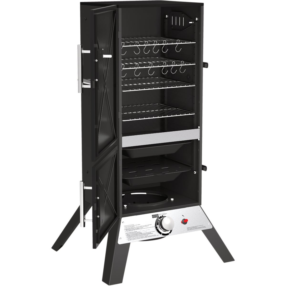 GrillPro 15,000 BTU LP Gas Vertical Propane Smoker