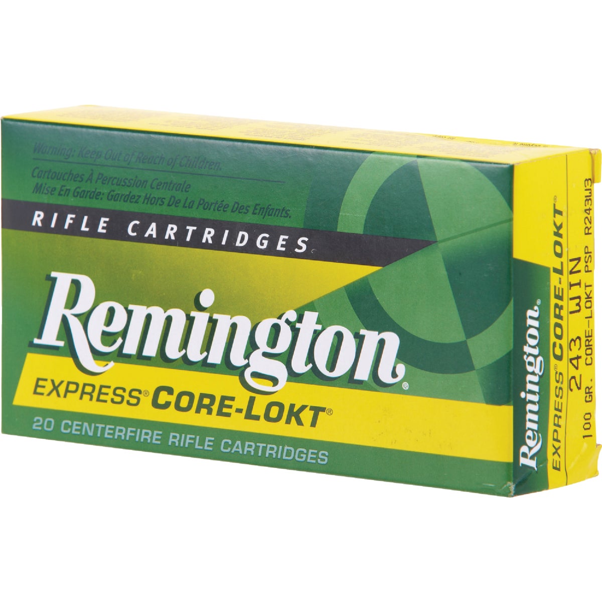 Remington .243 Winchester 100 Grain PSP Core-Lokt Centerfire Ammunition Cartridges