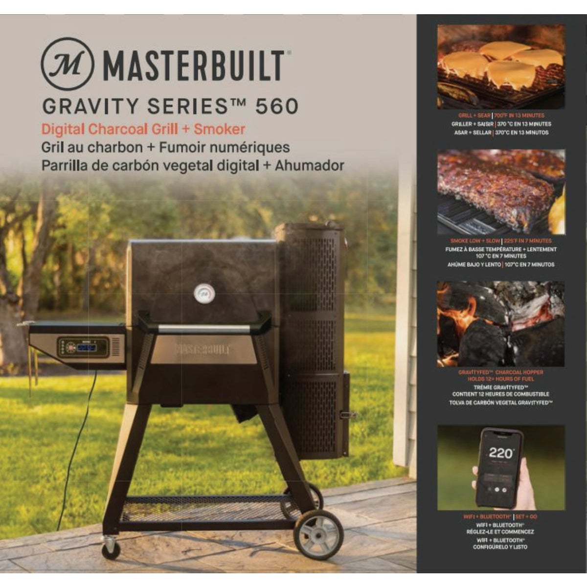 Masterbuilt Gravity Series 560 Black Digital Charcoal Grill + Smoker