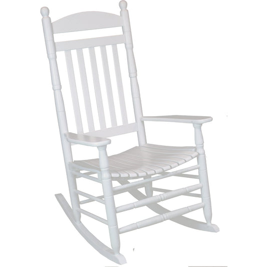 Hinkle Chair Company Cumberland 250 Flag Slat White Wood Rocking Chair, Assembled