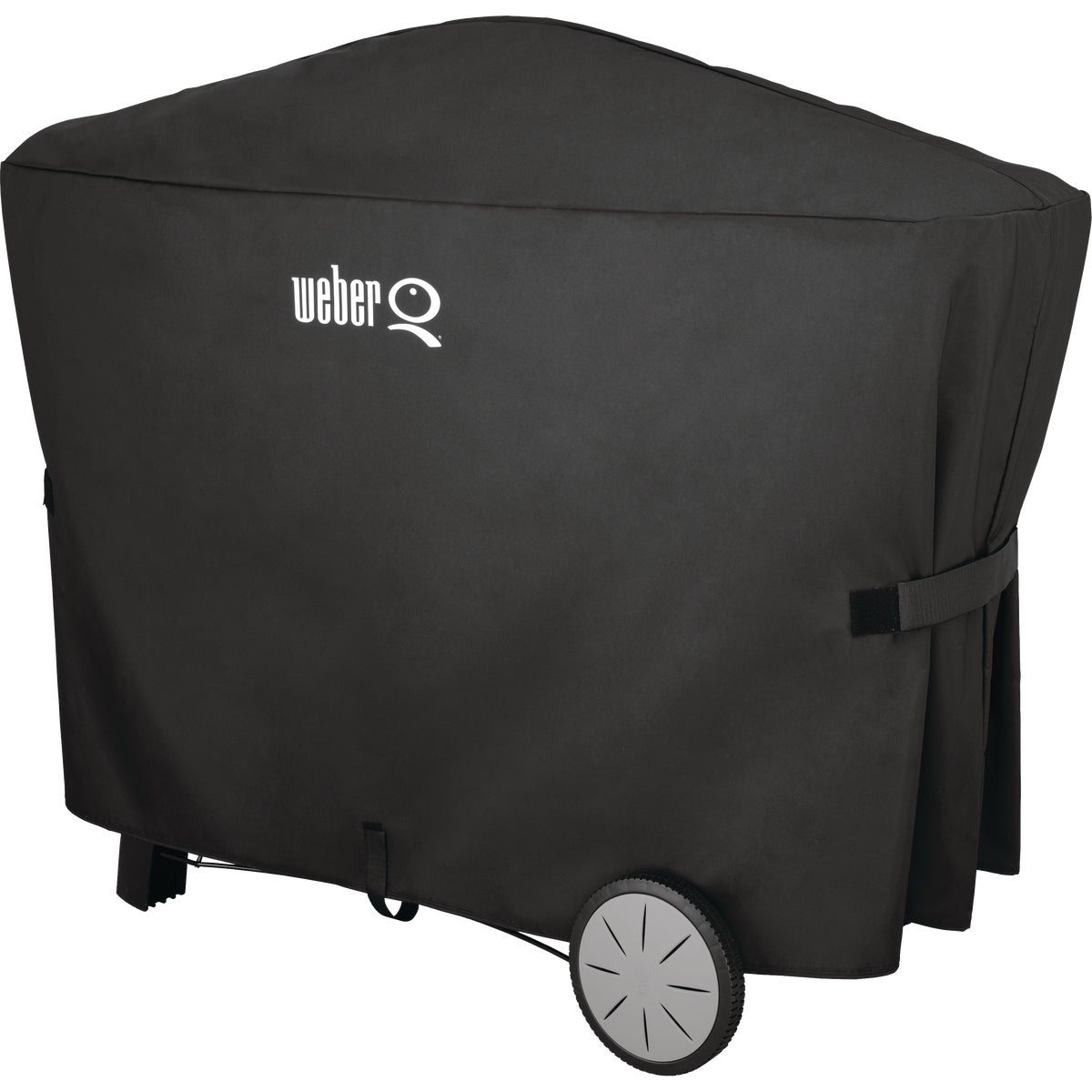 Weber Q 2000 with Q Cart & 3000 56.6 In. Black Vinyl Grill Cover