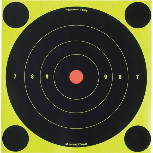 Birchwood Casey Shoot-N-C 8 In. Sighting Adhesive Paper Bulls-Eye Target