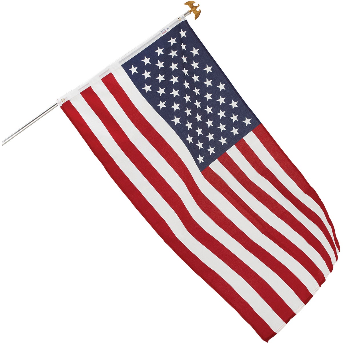 Valley Forge 3 Ft. x 5 Ft. Polycotton American Flag & 6 Ft. Pole Kit