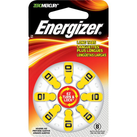 Energizer EZ Turn & Lock 10 Hearing Aid Battery (8-Pack)