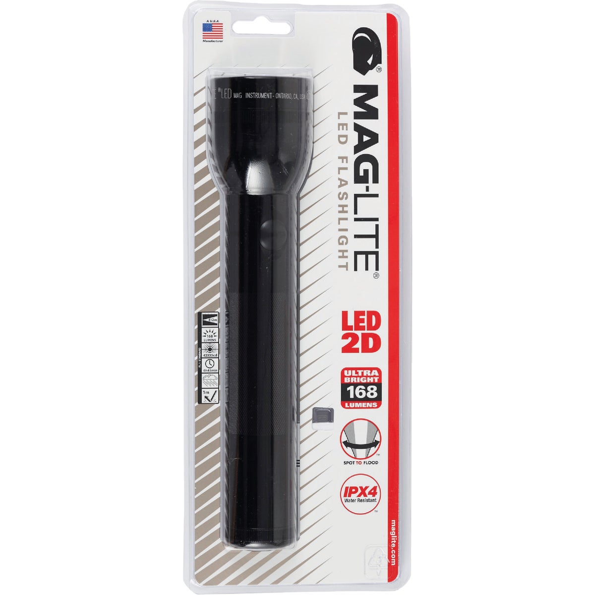 MagLite Black LED Twist Focus Flashlight