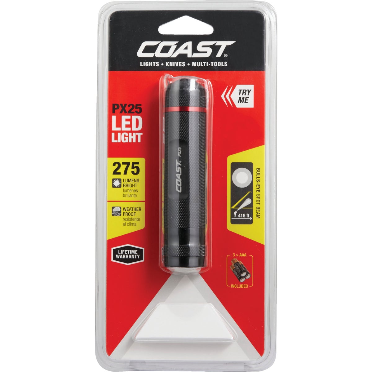 Coast PX1 Black LED Pure Beam Focusing Flashlight