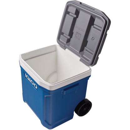 Igloo Latitude 60 Qt. 2-Wheeled Cooler, Indigo Blue & Meteorite
