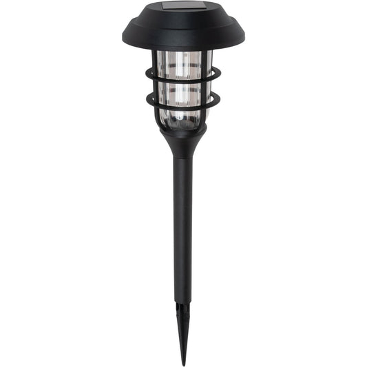 Moonrays Black 2 Lumens Plastic Solar Cage Path Light
