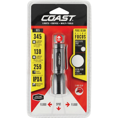 Coast Black LED Dual Flashlight