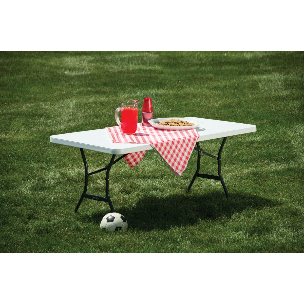 Lifetime 6 Ft. x 30 In. White Granite Commercial Grade Folding Table