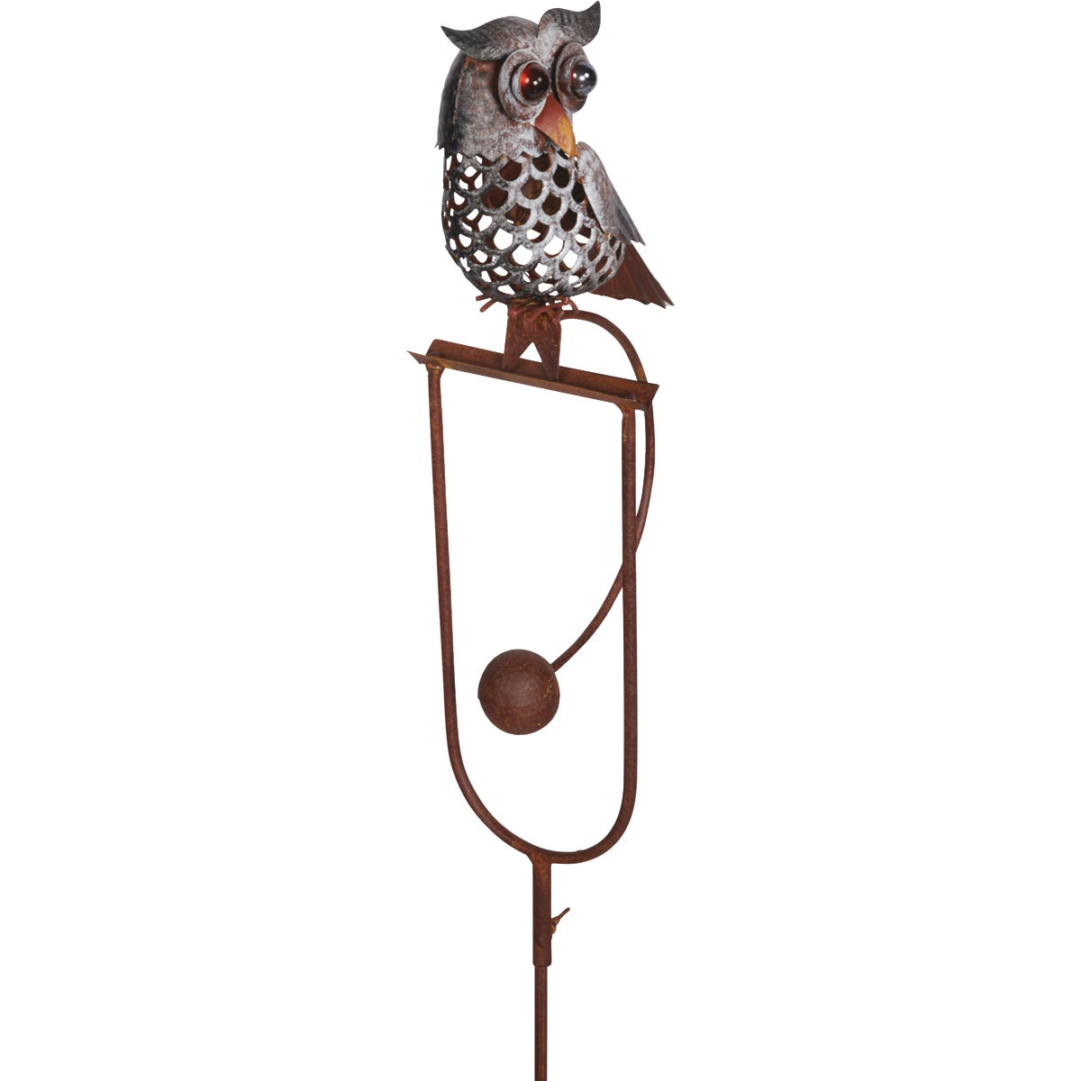 Terre Verde 41 In. Steel Rocking Owl Garden Stake