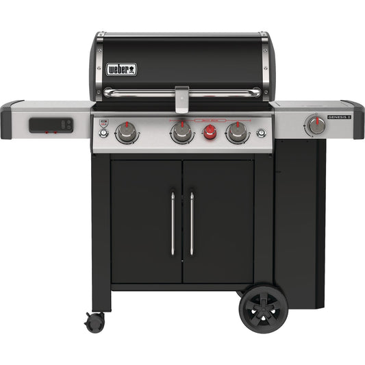 Weber Genesis II EX-335 Smart Grill 3-Burner Black 39,000 BTU LP Gas Grill w/Side Burner & Sear Burner