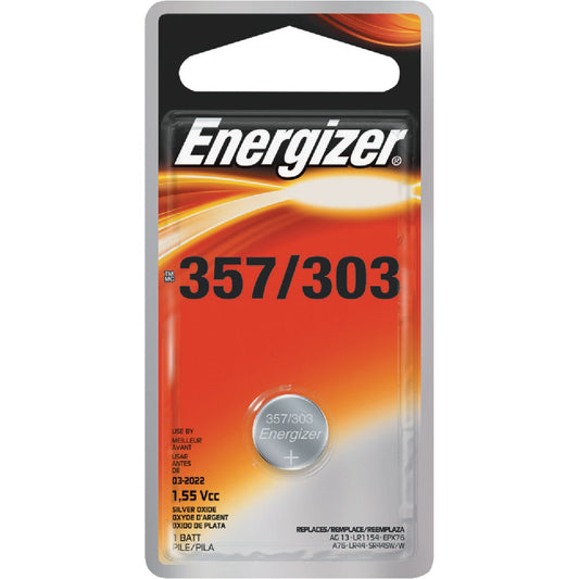 Energizer 357/303 Silver Oxide Button Cell Battery (3-Pack)