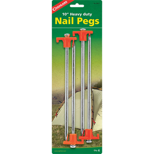 Coghlans 10 In. Steel Tent Nail Peg (4-Pack)