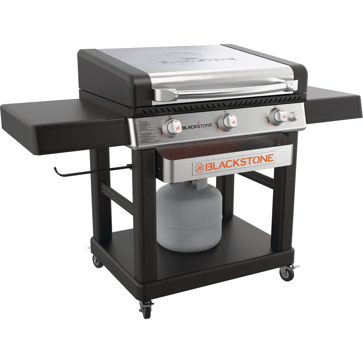 Blackstone 3-Burner Black & Stainless Steel 16,000 BTU 613 Sq. In.Outdoor LP Gas Griddle