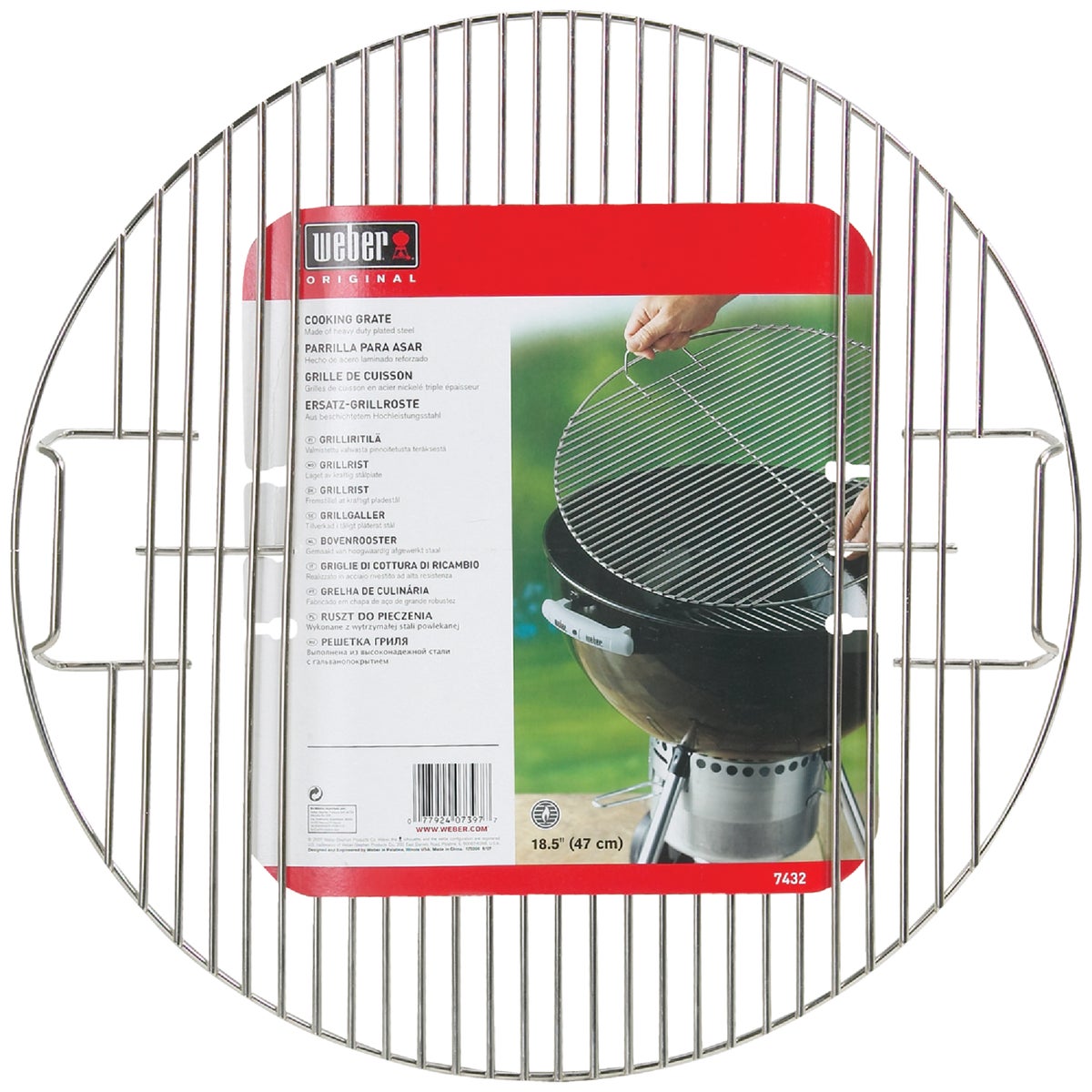 Weber 18.5 In. Dia. Plated-Steel Kettle Grill Grate