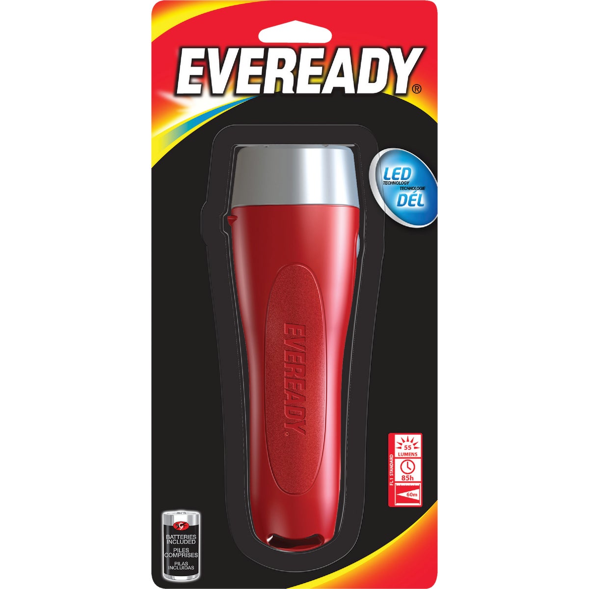 Eveready Red Long Life LED Flashlight