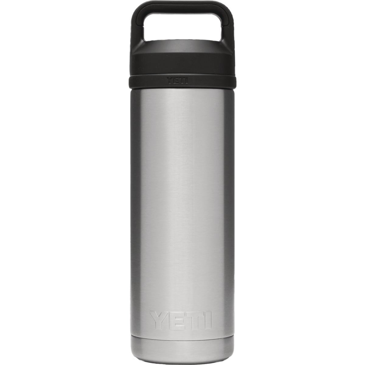 Yeti Rambler 18 Oz. Silver Stainless Steel Insulated Vacuum Bottle with Chug Cap