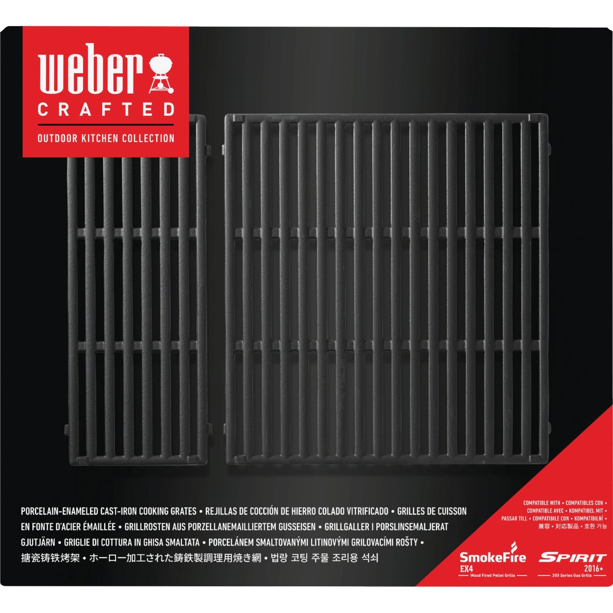 Weber 23 In. W. x 17.5 In. L. Porcelain Enameled Cast Iron Grill Grate