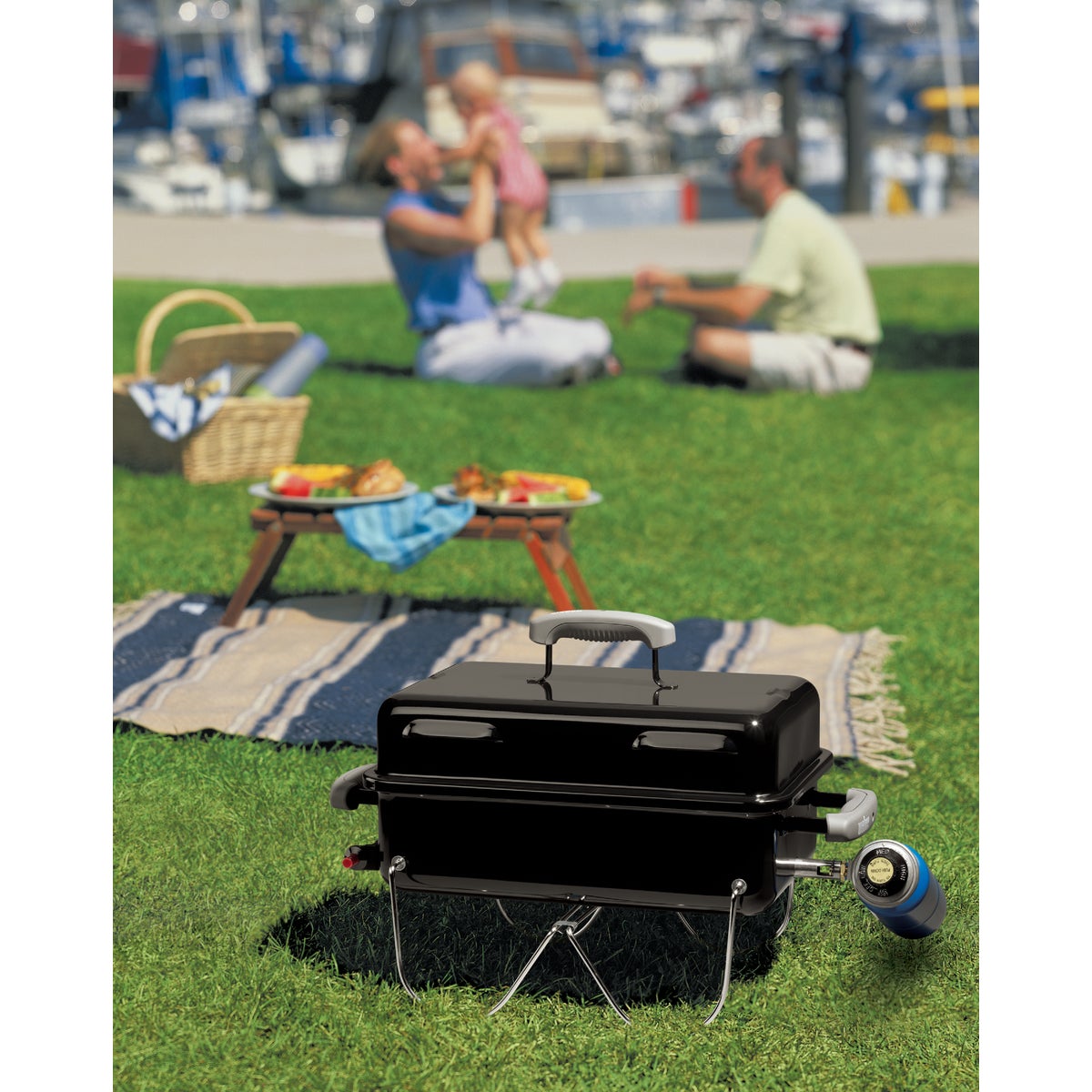 Weber Go-Anywhere 1-Burner Black 6,500-BTU LP Gas Grill