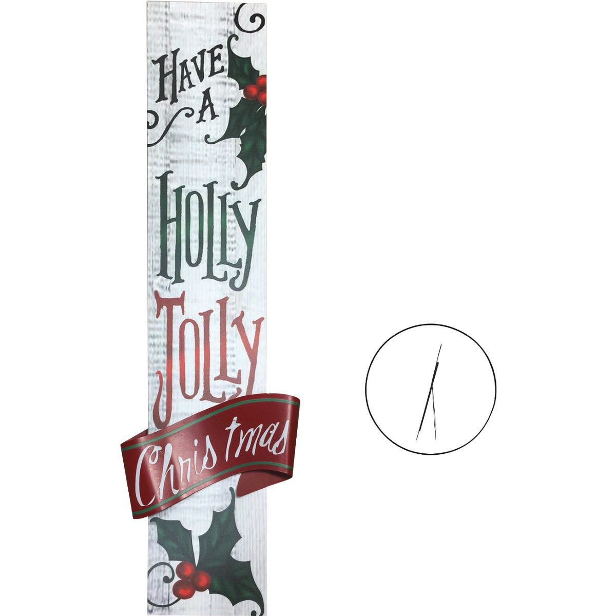 Alpine 2 In. W. x 47 In. H. x 11 In. L. Have a Holly Jolly Christmas Porch Greeter Sign with Easel