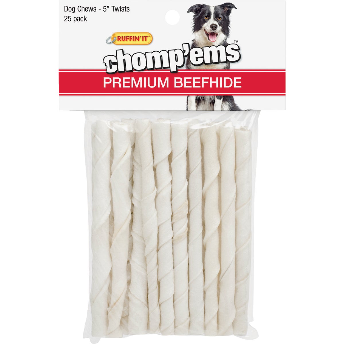 Westminster Pet Ruffin' it Chomp'ems 5 In. Beef Chew Roll (25-Pack)