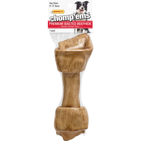 Westminster Pet Ruffin' it Chomp'ems Knotted 8 In. to 9 In. Chicken Rawhide Bone