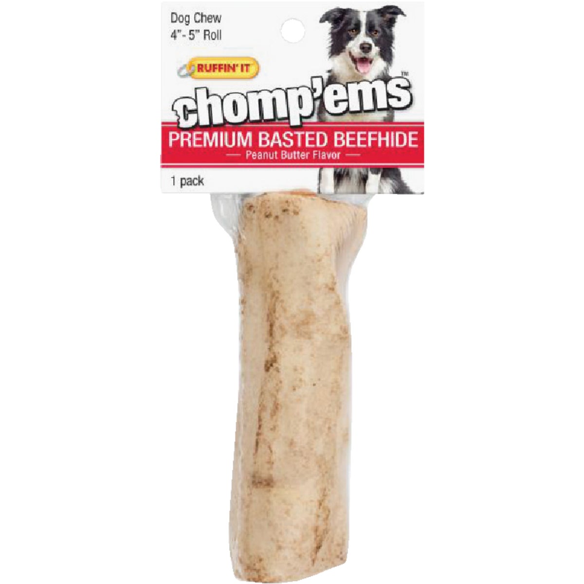 Westminster Pet Ruffin' it Chomp'ems Peanut Butter Stick 9 In. to 10 In. Rawhide Chew