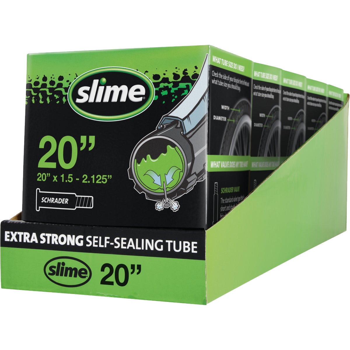 Slime Pre-Filled 20 In. Self-Sealing Bicycle Tube