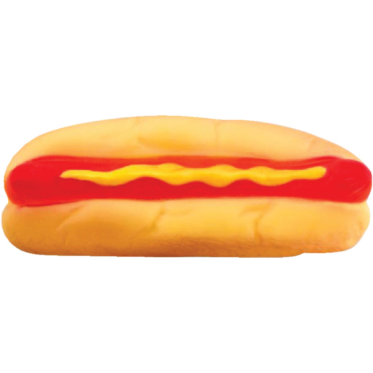 Westminster Pet Ruffin' it 1.66 In. W. x 2.0 In. H. x 5.25 In. L. Squeaky Hot Dog Vinyl Dog Toy