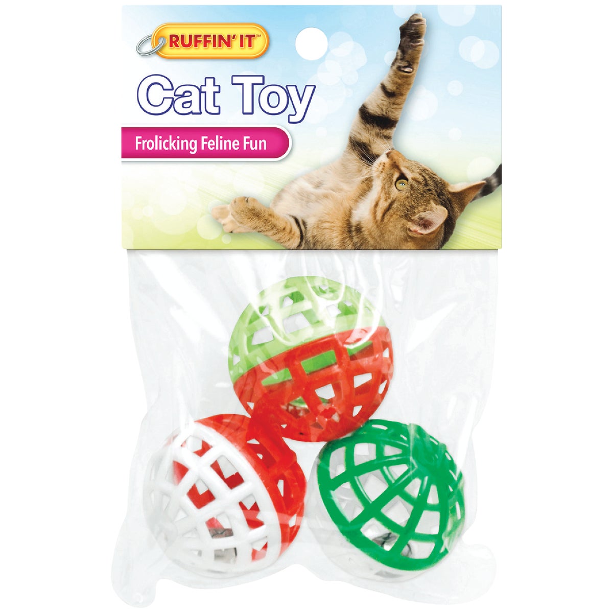 Westminster Pet Ruffin' it Ball Cat Toy (3-Pack)