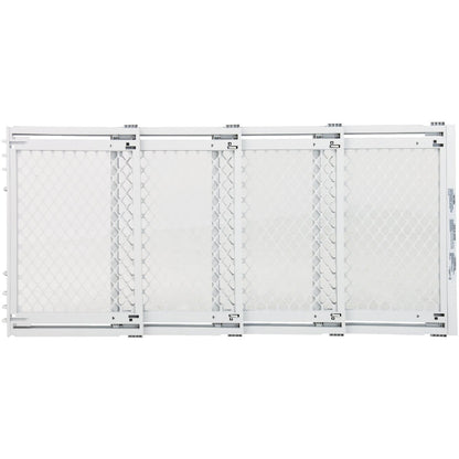 North States 22 In. to 62 In. W. White Plastic Extra Wide Pet Gate