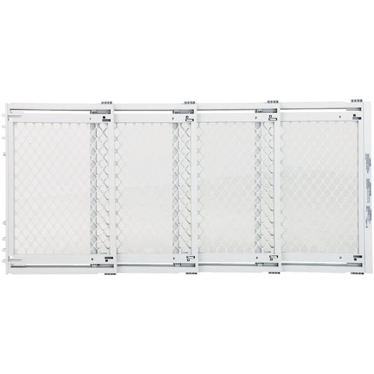 North States 22 In. to 62 In. W. White Plastic Extra Wide Pet Gate